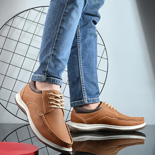 Image of Centrino Penny Loafers for Men | Shoes for Man Stylish | Casual Slip-On with Cushioned Insole | Lightweight Comfortable Mens Loafer Shoes | Hand-Stitched Moccasin Design | Slip On Shoes for Man Daily (9784)