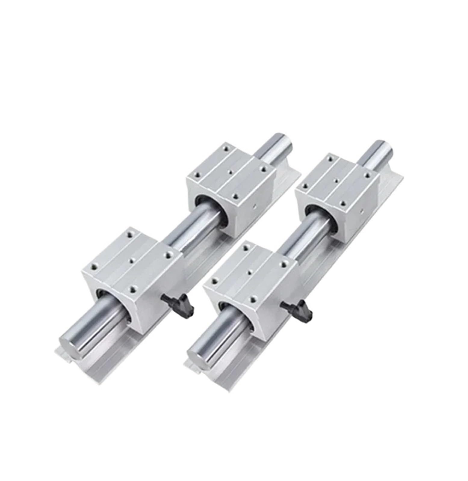 Guide di Scorrimento per Movimento lineare in Meta 2 pz SBR12 12mm Guida Lunghezza Lineare Supporto Guida Rotonda + 4 pz SBR12UU Cuscinetto Blocco di Scorrimento Parti CNC (Size : 450mm)