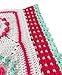 Made in USA Crochet Baby Blanket Handmade Stroller Blanket Mint Green, Rose Hearts Granny Square Pattern 45
