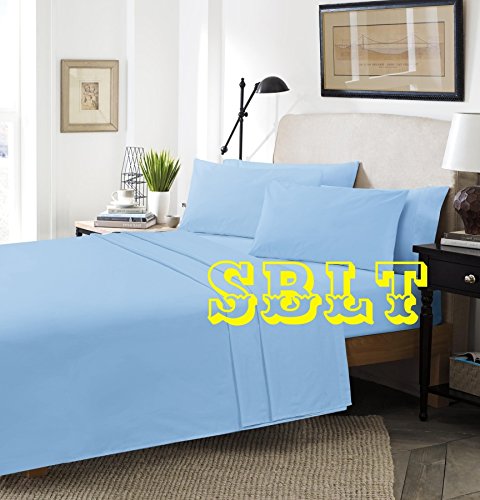 SBL TrendzFlat Sheets Polycotton Non Iron Easy Care Pillow Cases Sold Separately (Pair of Pillow Cases, Blue)