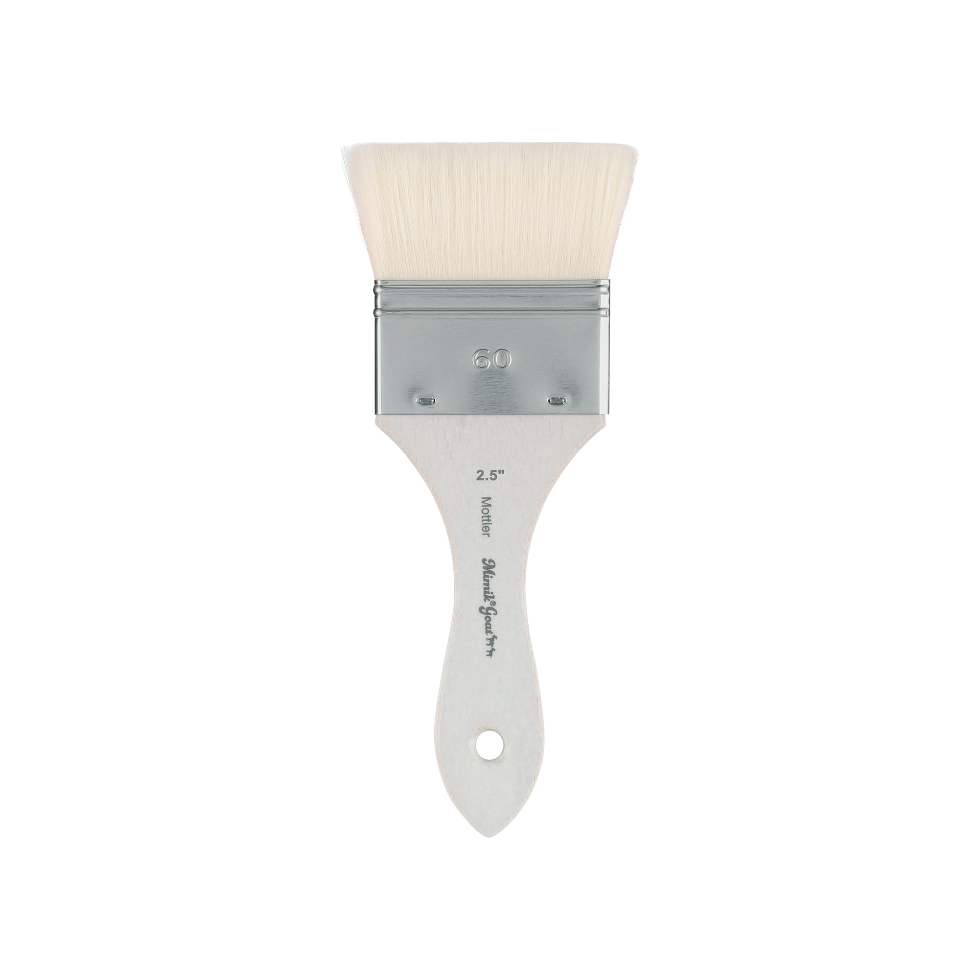 Creative Mark Mimik Synthetic Goat Hair Mottler Paint Brush 2.5" - Short Handle Flat Watercolor Brush- Soft, Absorbent, Synthetic Paint Brush for Watercolor, Oil &amp; Acrylic- Rust-Proof Ferrule