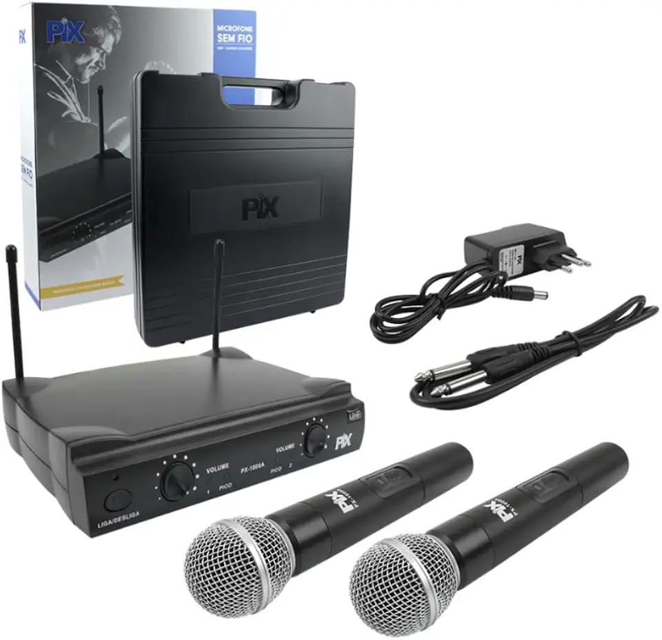 Microfone Profissional Sem Fio UHF com Receptor | Alcance de até 60m | Wireless para Palestras, Igrejas, Eventos e Shows | Áudio de Qualidade com Baixa Interferência