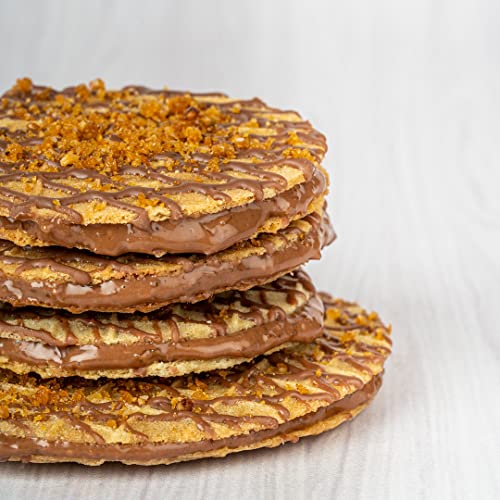 Image of NOVANOVA Butterscotch Waffle Cookies - Vegetarian, 100% Eggless | No Added Preservatives | Freshly Baked For You- Box Of 24 (480 grams)