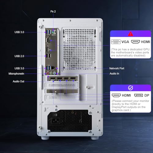 Image of GPVHOSO Prebuilt Gaming PC Desktop, Intel Core i7-4770, GTX 1050 Ti 4GB