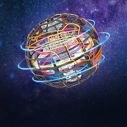 Mycutie Flying Orb Ball Toys,Globe Shape Magic Controller Mini Drone Flying Toy, Built-in RGB Lights Spinner 360Â° Rotating Spinning UFO Safe for Kids Adults Magic Flying Toys Outdoor Indoor
