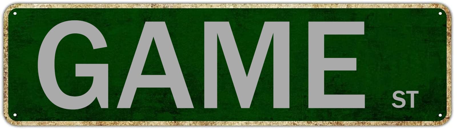 Game St Retro Tin Signs Aluminum Metal Plaque Quotes Exit Home Kitchen Garden Non-Fade Pub Club Decor 4x16 Inch