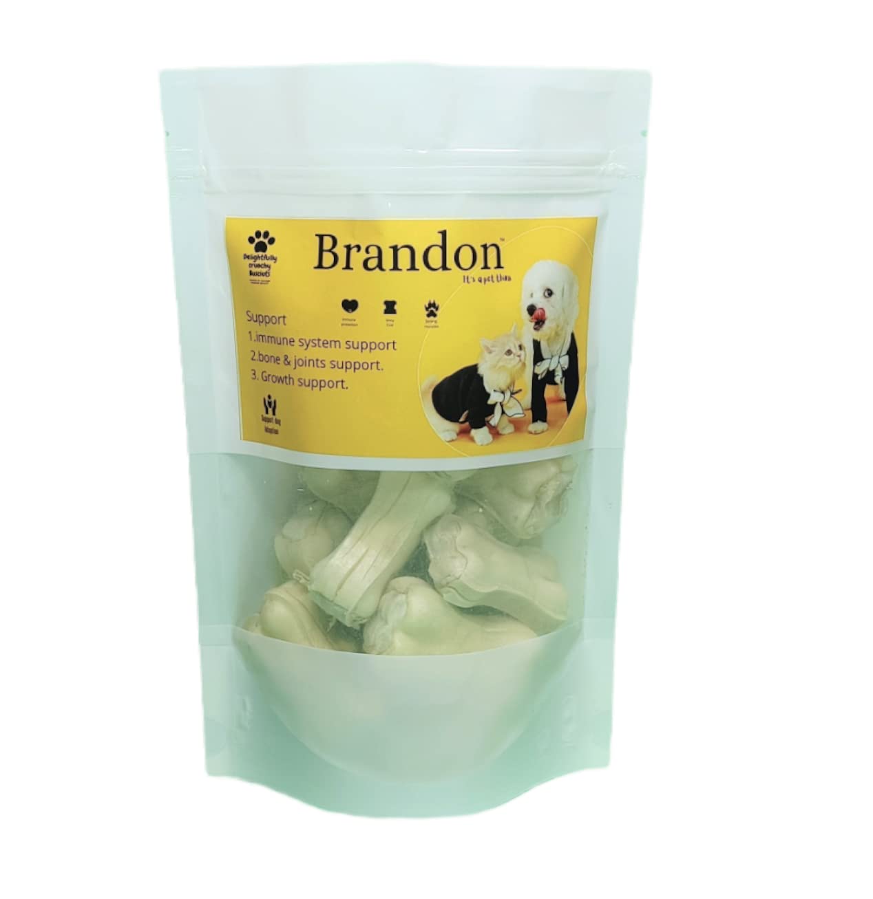 Brandon 2 Inch 6 pcs White Pressed Chew Bone & Dry Treats for Dogs Promotes Healthy Teeth & Gums chewers for Dogs (6 pcs) (B0BVB11DZJ) Amazon Price History, Amazon Price Tracker