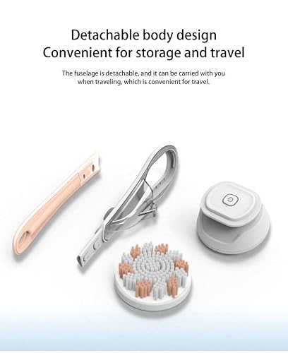 Electric Body Brushx, 6 In 1 Usb Rechargeable 2000Mah Electric Ipx7 Waterproof Detachable Electric Body Brush Shower Massage Exfoliating Scrubber With 3 Speeds For Deep Cleaning Relaxing (Pink) #TOP7