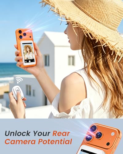 Selfie Monitor Screen for iPhone & Android, Magnetic Back Camera Monitor, Wireless & USB-C, Built-in Speaker, Remote Control, 4K@60FPS Support (Not for Google Pixel) — view 6