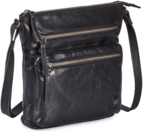 Image of Wise Owl Accessories Real Leather Small Crossbody Handbags & Purses for Women -Premium Crossover Over the Shoulder Bag
