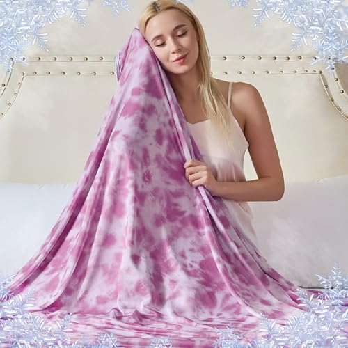 RUMBALUXY Kühldecke Sommerdecke Q-Max >0,45 - Ultra-Weich & Hautfreundlich Atmungsaktive Sommerdecke für Hitzewallung Leichte Sommerdecke für Bett, Couch & Reise