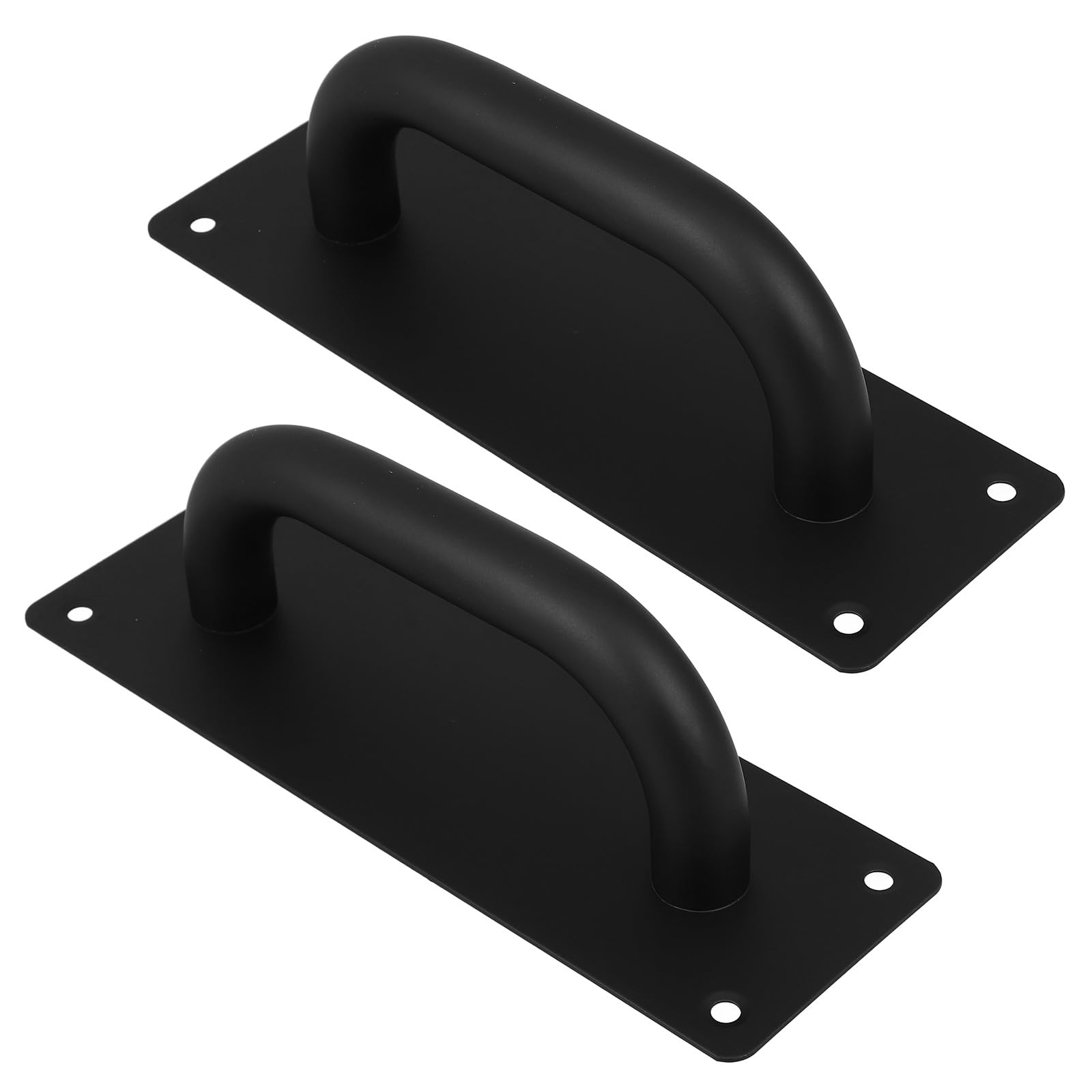Poignée de porte en acier inoxydable noir avec plaque de poussée pour porte coupe-feu