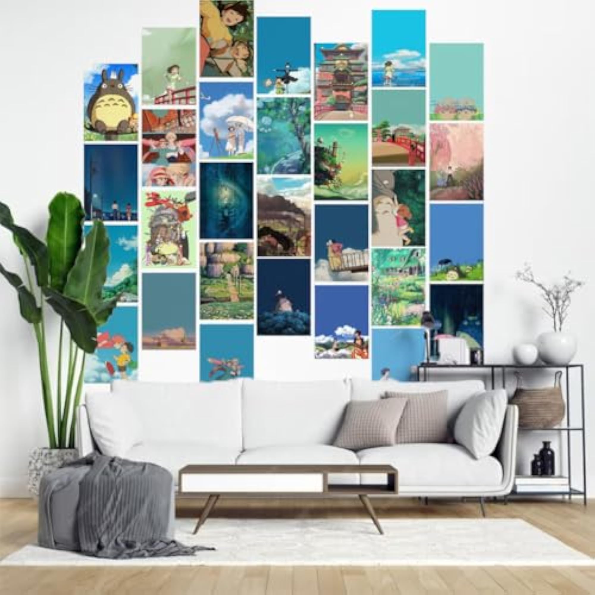 Studio Ghibli Anime Aesthetic Wall Collage Kit, 30 Unique Posters