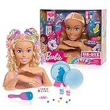 Barbie Tie-Dye Deluxe 22-Piece Styling Head, Blonde Hair, Includes 2 Non-Toxic Dye Colors, by Just Play