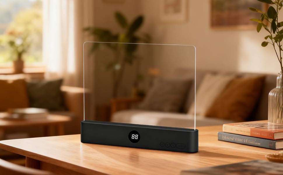 Luz de libro recargable LED transparente con panel regulable y 35h de batería 3