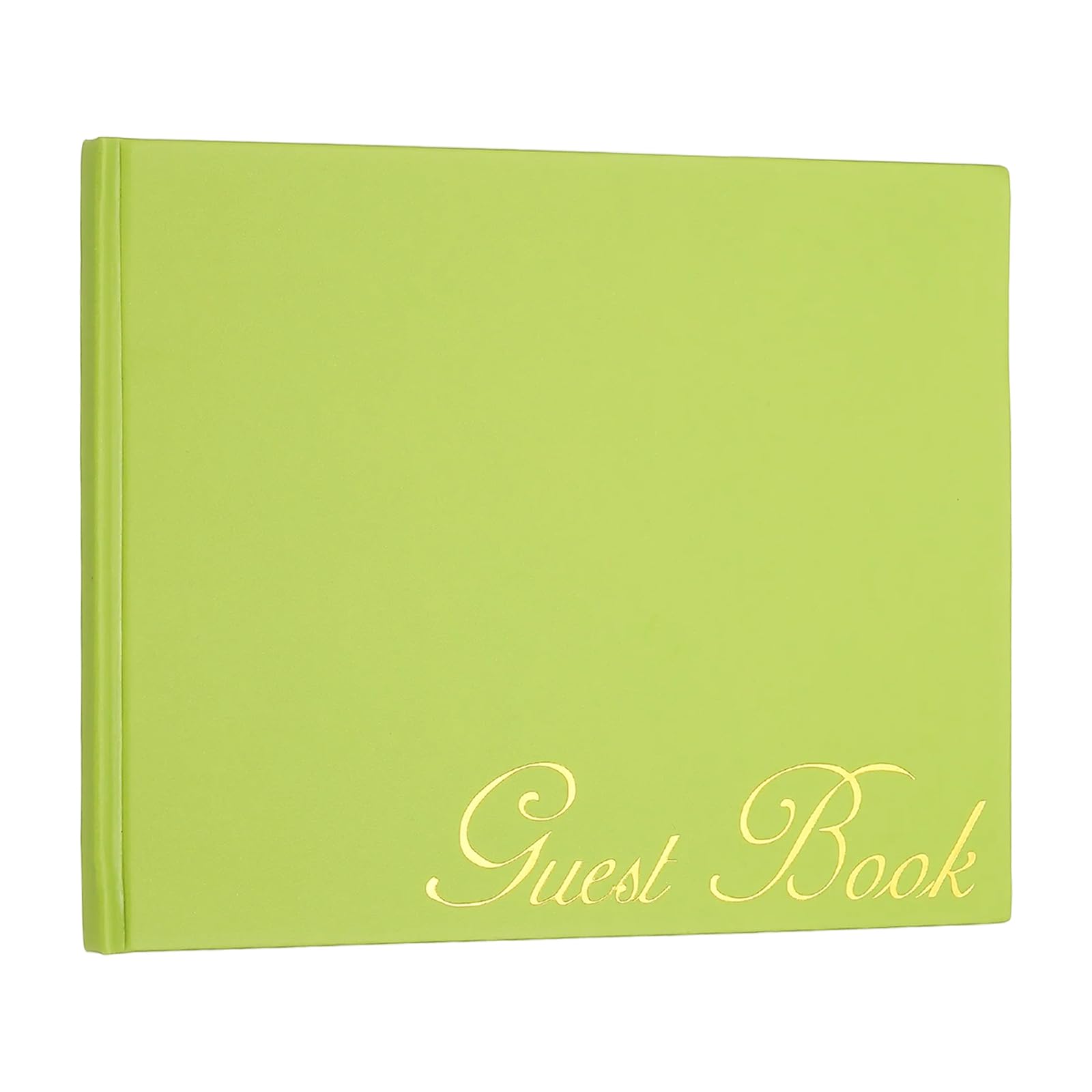 PATIKIL Elegant Guestbook, 9"x7" PU Leather Wedding Guest Book Stylish Sign in Book with 50 Blank 120GSM Paper for Receptions Birthdays Funerals Special Events, Green