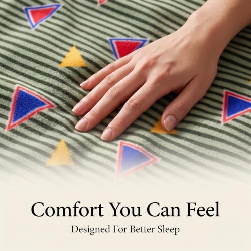 Image of HOMEKART Ultra Soft Flannel Blanket Set of 4 for Single Bed | 220 GSM Premium Winter Blanket | Lightweight, Warm & Breathable | Skin-Friendly, Durable, Easy Care 60 x 90 Inches