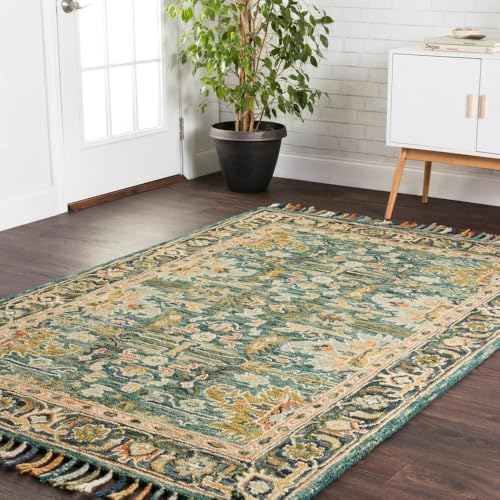 Image of Hand Tufted Premium Rug Premium Wool Carpet for Living Room Bedroom and Hall Size 6x9 Feet Color Multi