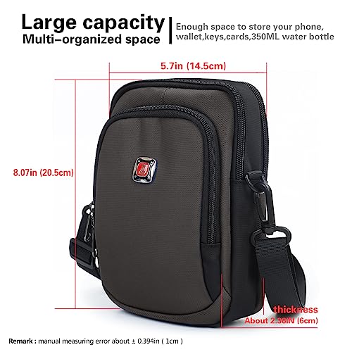 Image of Unisex Casual Fashion Multifunctional Mini Shoulder Bag Crossbody Bag Travel Passport Wallet Bag