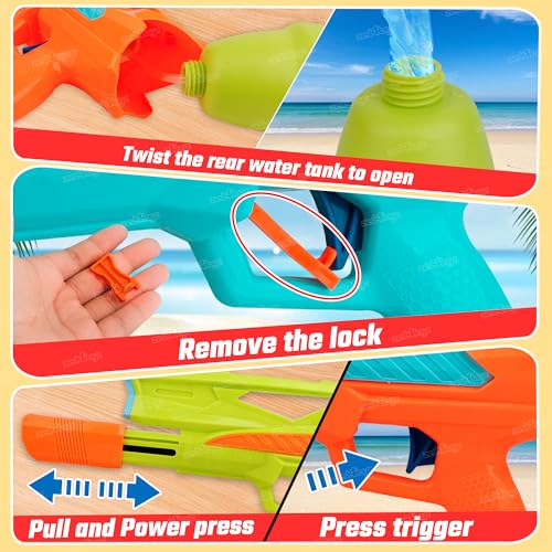 Image of Zest 4 Toyz Holi Pichkari Water Gun for Kids High Pressure Pump Action Water Gun Holi Combo 1 Pkt Holi Color and 100 Balloons for Holi Summer Celebration for Boys and Girls- Assorted