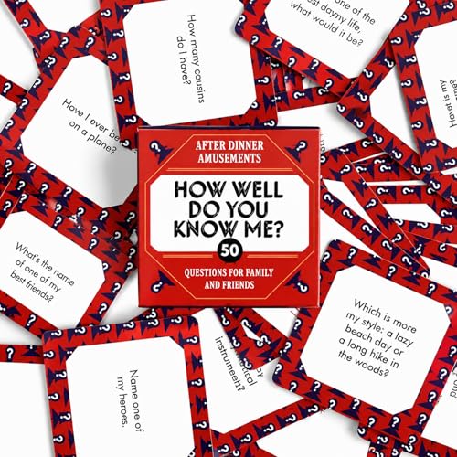 Mini 50 Questions Dinner Party Game : How Well Do You Know Me? Role-Playing Card Game Designed for Adults and Families Standard Edition Family Friendly Conversation Starter Card Game 2