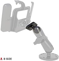 Vista 3 de RAM Mounts GPS RAM-B-238U Base de bola de diamante con bola de tamaño B de 1