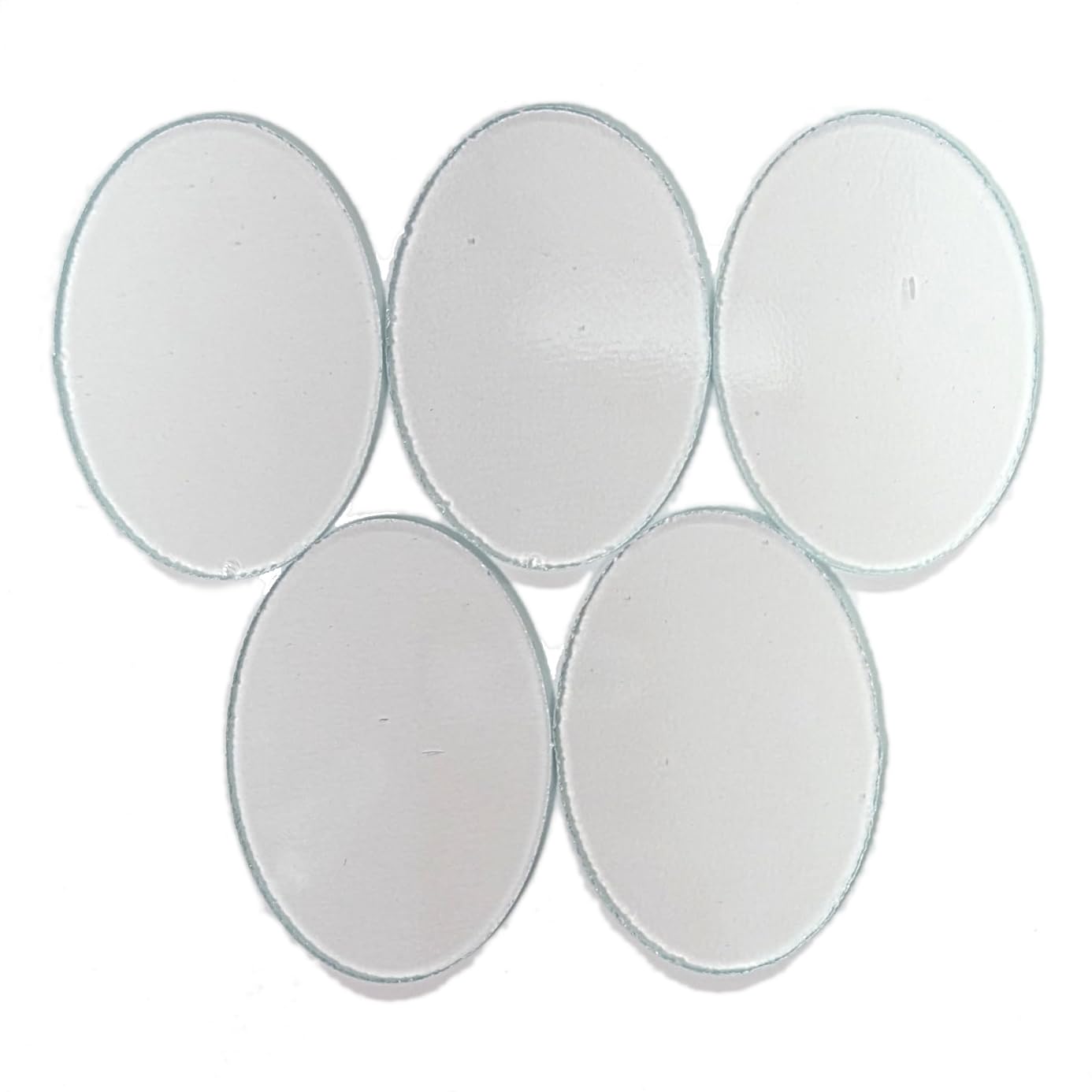 Glass Ovals Clear Fusible Blanks - 3-inches Tall - COE 96 Oceanside (10)