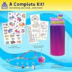 PURPLE LADYBUG Decorate Your Kit de bouteille d'eau Licorne pour fille, Cadeaux pour fille Âge 4 5 6 7 8 9 10 Année Fille & Cadeau d'anniversaire pour 6-12 ans Vieilles filles