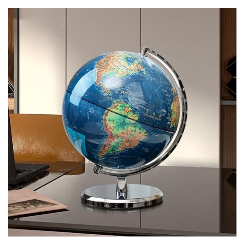 Modelo de globo mundial con meridiano graduado para decoración de escritorio, globo geográfico interactivo para oficina y uso educativo