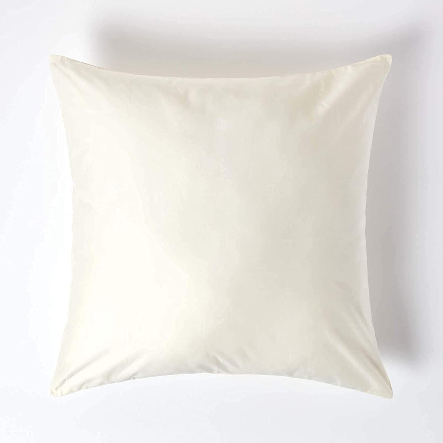 Homescapes Cream 1000 Thread Count Egyptian Cotton 60 X 60 Cm Pillowcase Euro Size Luxury Pillow Case