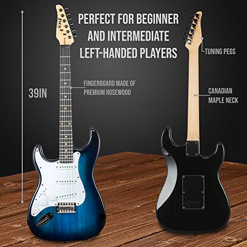 Lyxpro LYXEGLH39BL Left Hand 39 Inch Electric Guitar And Starter Kit thumb #2