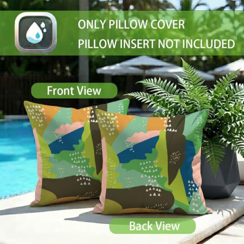 Housses de coussin extérieur 55x55 vert pour terrasse et balcon fleuri - 7