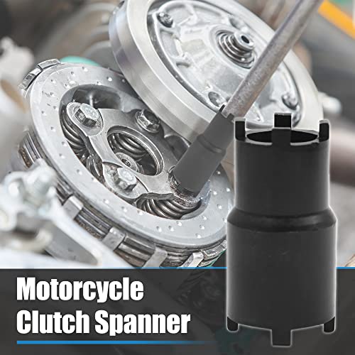 Image of uxcell 19mm 23mm 4 Pin Motorcycle Clutch Lock Nut Spanner Socket Wrench Repair Remove Tool Black for Honda CG125