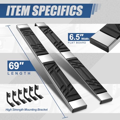 Estribos de acero inoxidable para Ford F-150 2004-2014 miniatura 3