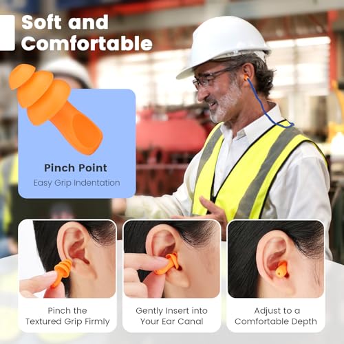 Ear Plugs for Noise Reduction, 10 Pairs Shooting Ear Protection for Gun Range, Hearing Protection for Shooters, Ear Plugs for Shooting, Silicone Ear Plugs - Thumbnail 4