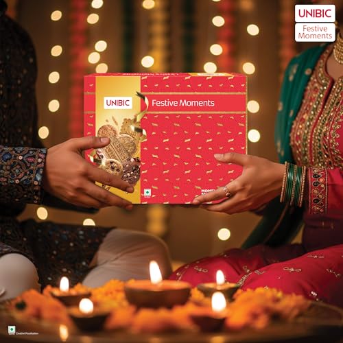 Image of Unibic Festive Moment Cookies,Gift Hamper for Festivals, Sweet Gourmet Delicacies, Corporate Gifting for Employees, Friends and Family,Assorted,500 Gm