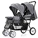 XYSQ Double Poussette Convoi Secteur Urban Twin Carros Poussette Tandem Poussette Pliante Tout Terrain Double Poussette for Enfants Filles Et Garçons avec 2 Sièges (Color : Gray)