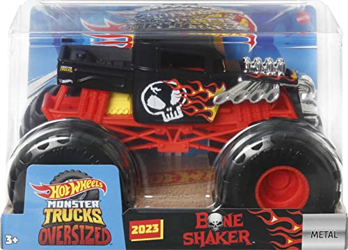 Hot Wheels Monster Trucks Oversized Bone Shaker, 1:24 Scale Die-Cast Toy Truck #TOP5