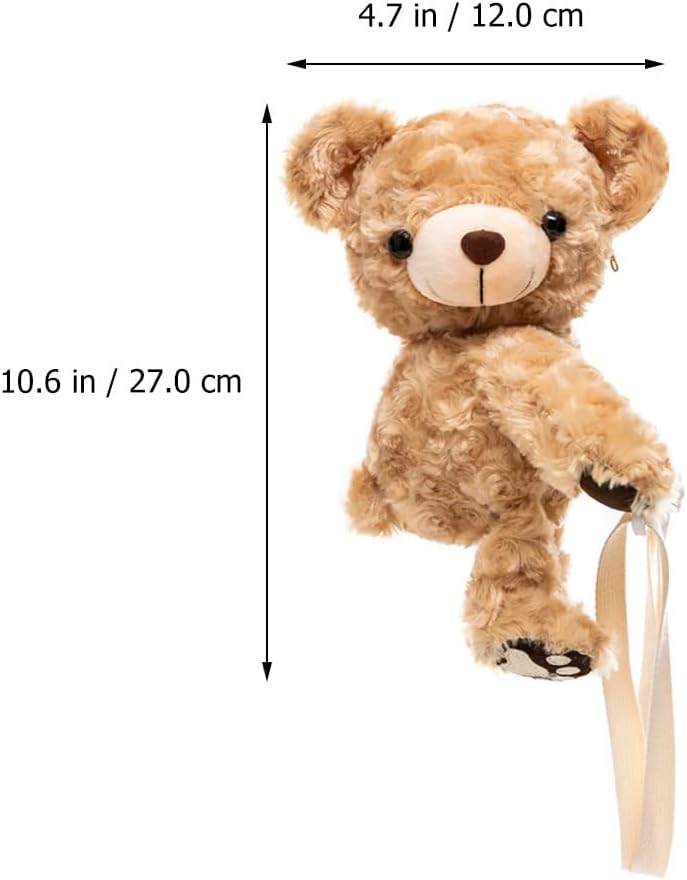 VALICLUD Bear Crossbody Bag Cute Plush Bear Purse for Girls Lightweight Single Shoulder Messenger Bag 10.6 Inch - Image 5