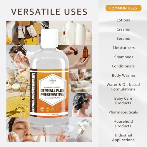 GERMALL Plus Preservative Liquid (2 oz) Paraben-Free; Formaldehyde-Free; Water & Oil Soluble | Suitable for Soap Making, Lotions, Conditioners, Creams | Keeps Products Fresh & Safe | 2 Ounces by 33RD PARALLEL SOAP CO. - Image 2