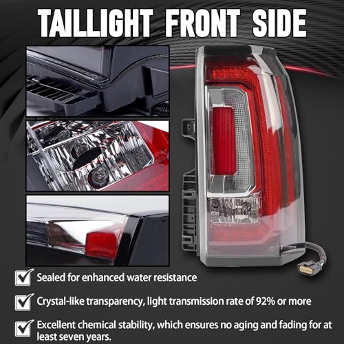 FOMIUZY Tail Lights Fit GMC Yukon Yukon XL Denali 2015 2016 2017 2018 2019 2020 Rear Right Passenger Side LED Brake Taillight Assembly Back Up Lamp Lens Cover Replaces 84536243 GM2801268 23380460