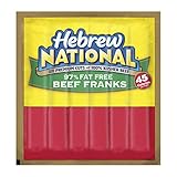 Hebrew National 97% Fat Free Beef Franks, Hot Dogs, 6 Count