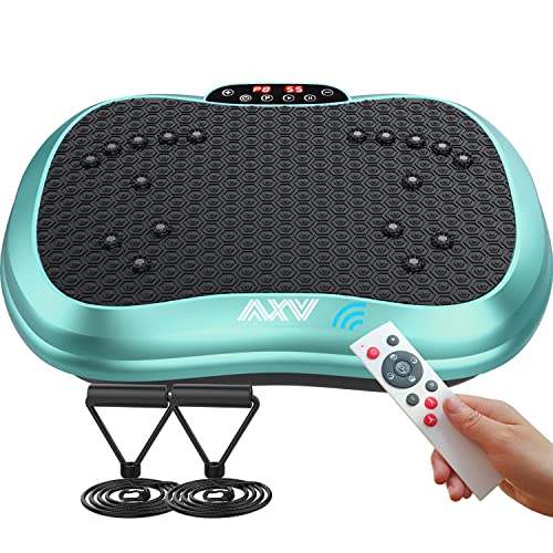 AXV Vibration Plate Exercise Machine Whole Body Workout Portable Mini Vibrate Fitness Platform Lymphatic Drainage Machine for Weight Loss Shaping Toning Wellness Home Gyms Workout (Mini)