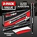 GearLight S100 LED Pocket Pen Light- 2 Small, Compact Flashlights with Clip for Tight Spaces, Police Inspection, Nurses & Medical Use - White Light - 2 Pack, (S100 Pen Light)