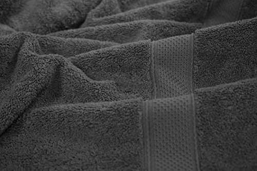 Maura Turkish Hand Towel Set 6 Pack For Bathroom - Soft, Thick, Plush & Super Absorbent Luxury Hotel & Spa Quality Oversized Cotton Hand Towels - Enhance Your Bathroom - Space Gray #TOP2