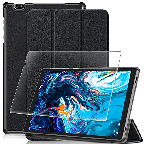 FOR VUCATIMES N20 タブレット 10.1インチ 用の ケース FOR VUCATIMES N20 タブレット 10.1インチ 用の保護カバー衝撃吸収 + FOR VUCATIMES N20 タブレット 10.1インチ 用の 強化ガラスフィルム 表面硬度9H 飛散防止処理 タブレット 専用 液晶保護フィルム 全面保護