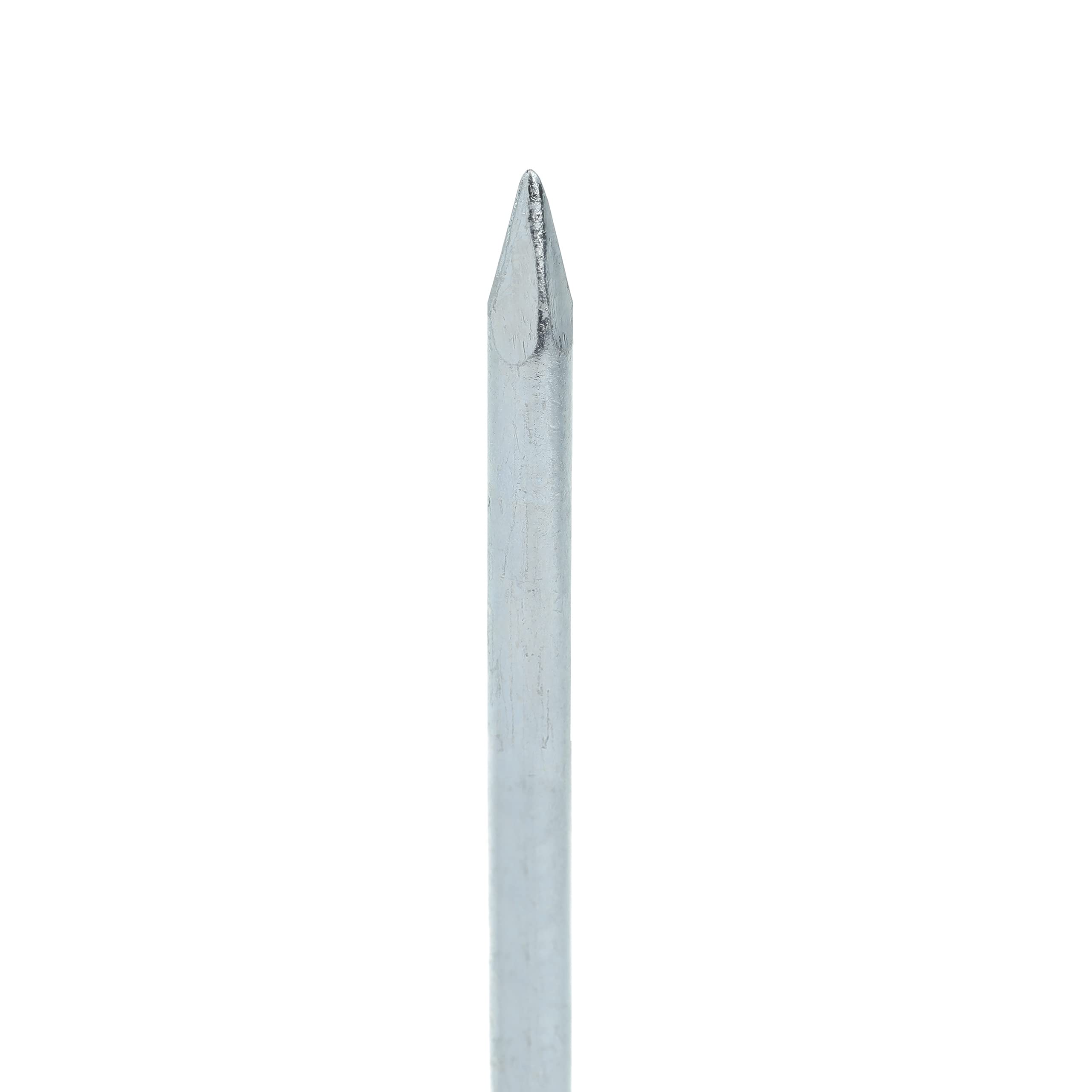 Relaxdays Śledź skalisty, zestaw 12 sztuk, do namiotu, przystawki namiotowej, pawilonu, kotwy sztormowej, stalowe śledzie do twardych podłóg, 20 cm, srebrny