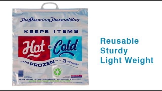 PINSUKO Insulated Bag, Lightweight, Waterproof, Reusable, 100% Recyclable, Food Safe, Holds Up to 30 lbs