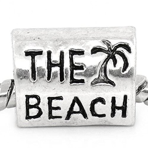 the Beach Charm Bead Spacer for Snake Chain Charm Bracelet