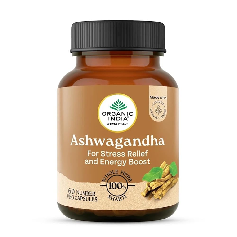 Organic India - Ashwagandha 60 N Veg Capsules, Pack of 2